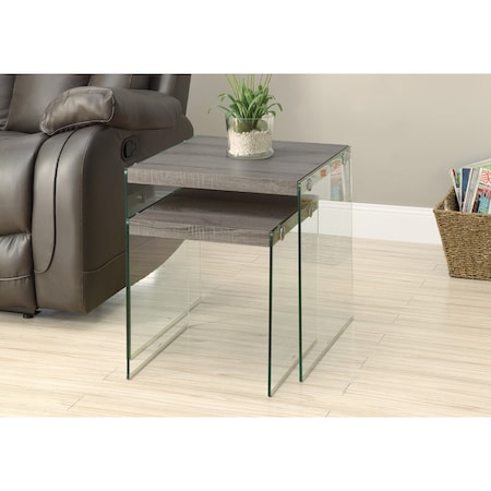 Monarch Specialties Dining Set - 3Pcs Set / Espresso / Brown Parson Chairs I 3053